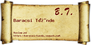 Baracsi Tünde névjegykártya